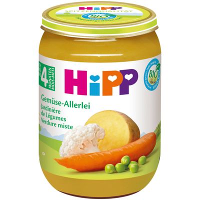 Hipp Purée de légumes assortis bio 4 mois+  190g