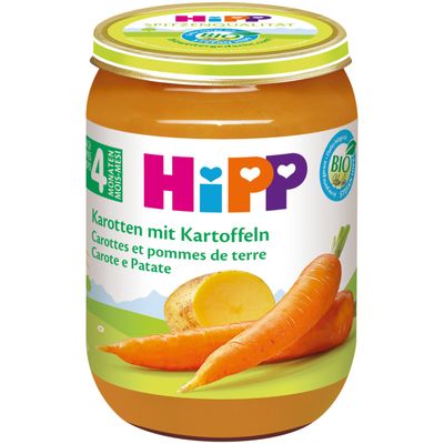 Hipp Purée de carottes hatives avec pomme de terre bio 4 mois+ 190g