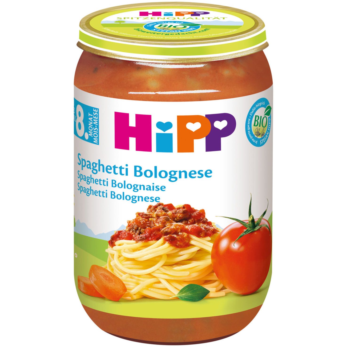 Hipp Purée de spaghettis bolgonaise bio 8 mois+
 220g