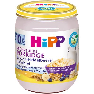 Hipp Porridge à la banane, myrtilles &amp; avoine 10 mois+  160g