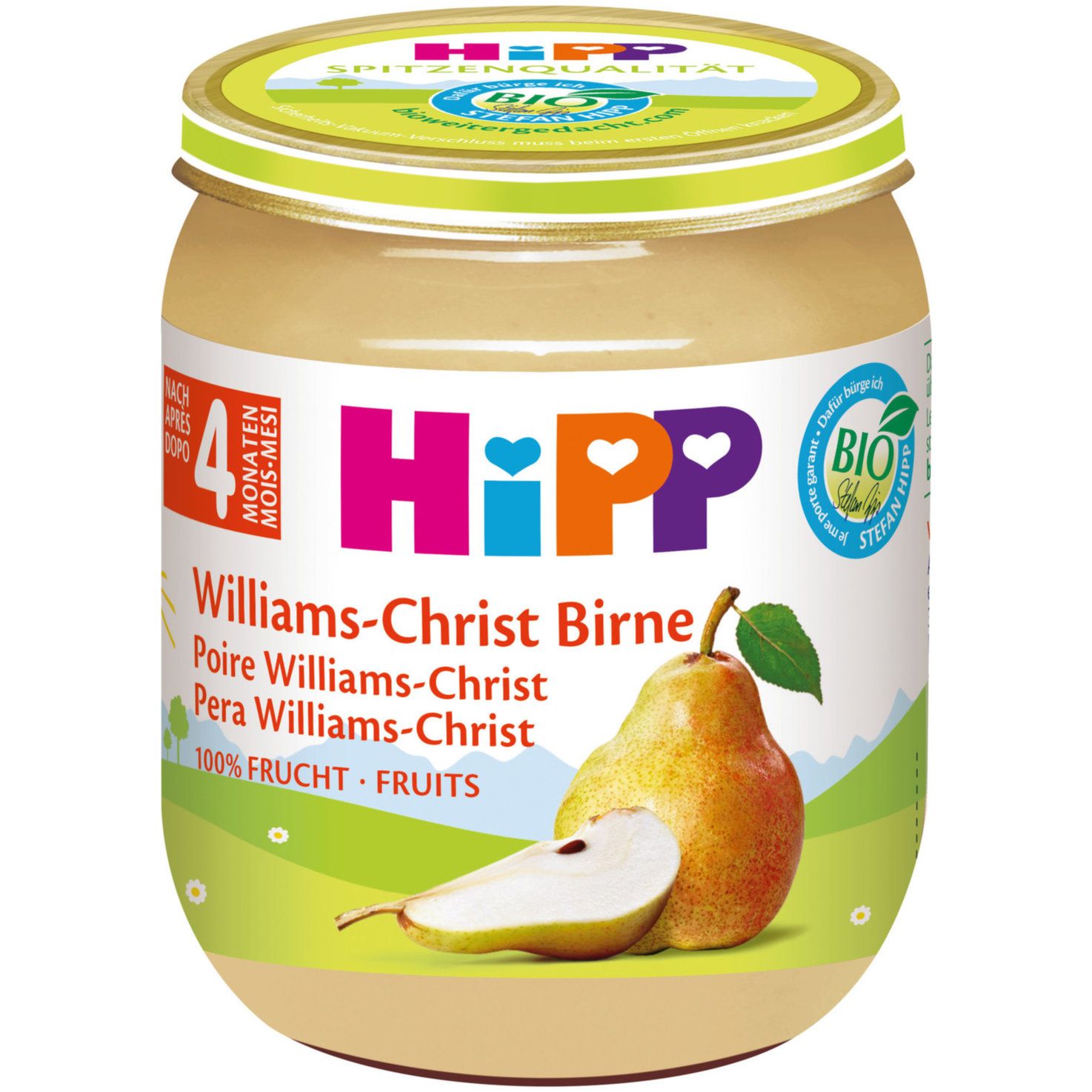Hipp Purée de poire Williams-Christ bio 4 mois+  125g