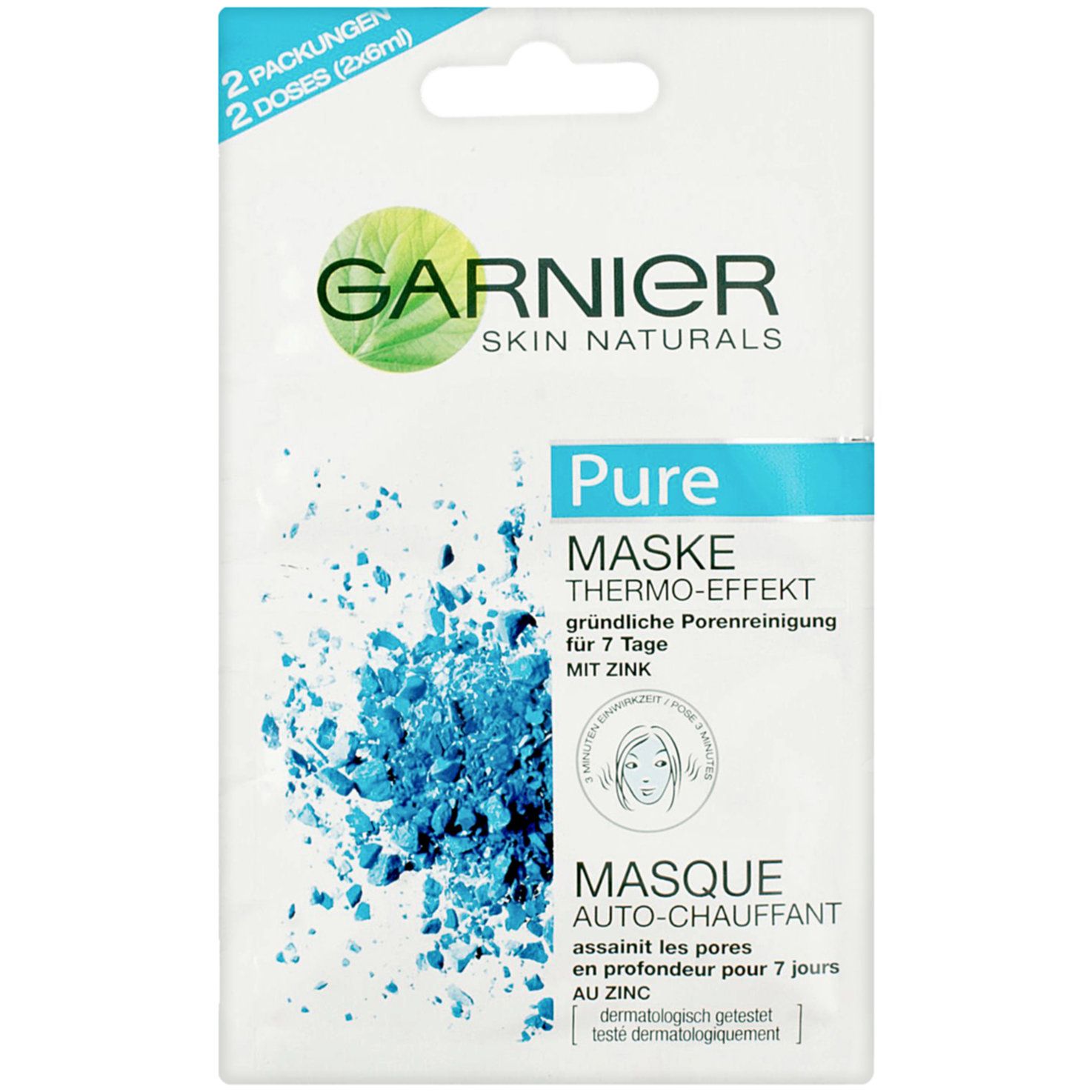 Garnier Masque autochauffant Thermo-Effect Pure 2x6ml 12ml