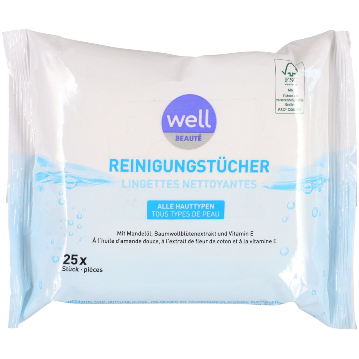 Wel! Lingettes démaquillantes Face Care 25 pièces