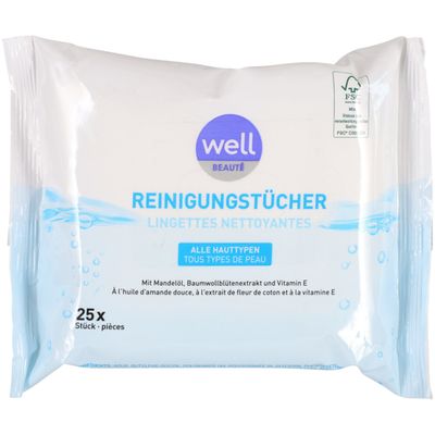 Wel! Lingettes démaquillantes Face Care 25 pièces