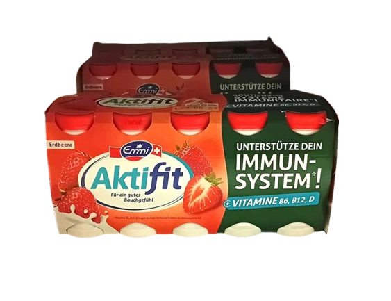 Emmi Aktifit plus Boissons probiotiques à la fraise 10x65ml 650ml