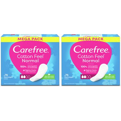 Carefree Protège-slips Cotton Fresh Normal  2x76 pièces