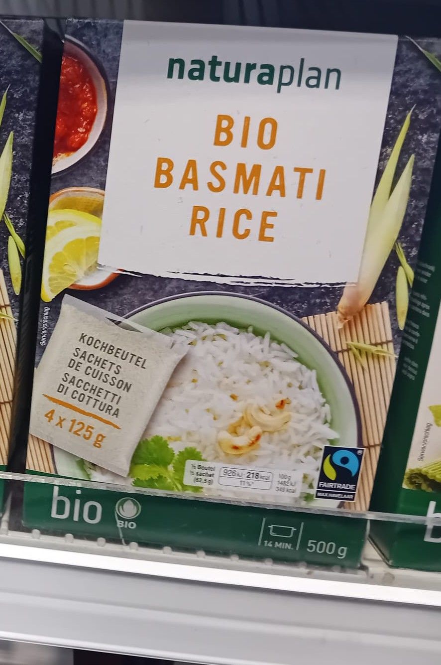 Bio MH Basmati Rice Sachet cuisson 4x125g