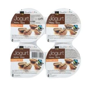 Fairtrade Yogourts au moka 4x180g 720g