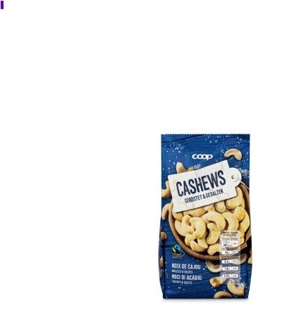 Fairtrade Noix de cajou grillées &amp; salées 300g