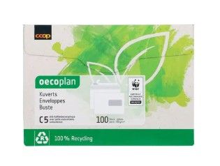 Enveloppes avec fenêtre à droite C5 FSC 100 pièces