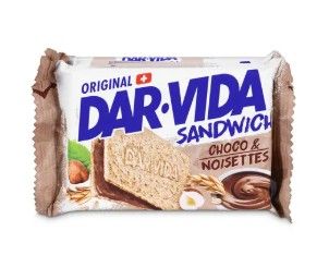 Dar-Vida Sandwiches crackers au chocolat &amp; crème de noisettes 195g