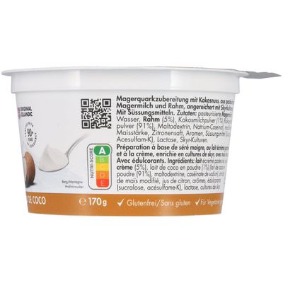 isey SKYR noix cocosans lactose 170g