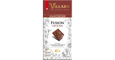 Plaque de chocolat au lait Villars Fusion 100g