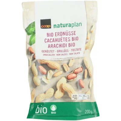 Cacahuètes grillées non salées bio 200g