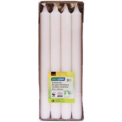 n Chandelles blanches FSC 22x24cm 8 pièces