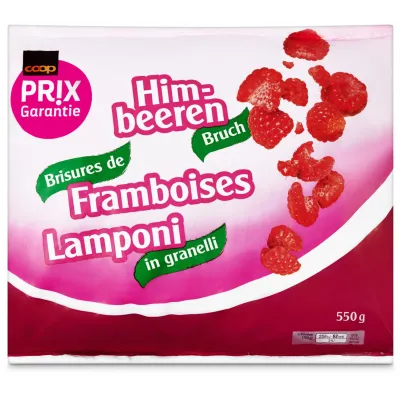 Brisures de framboises surgelées 550g