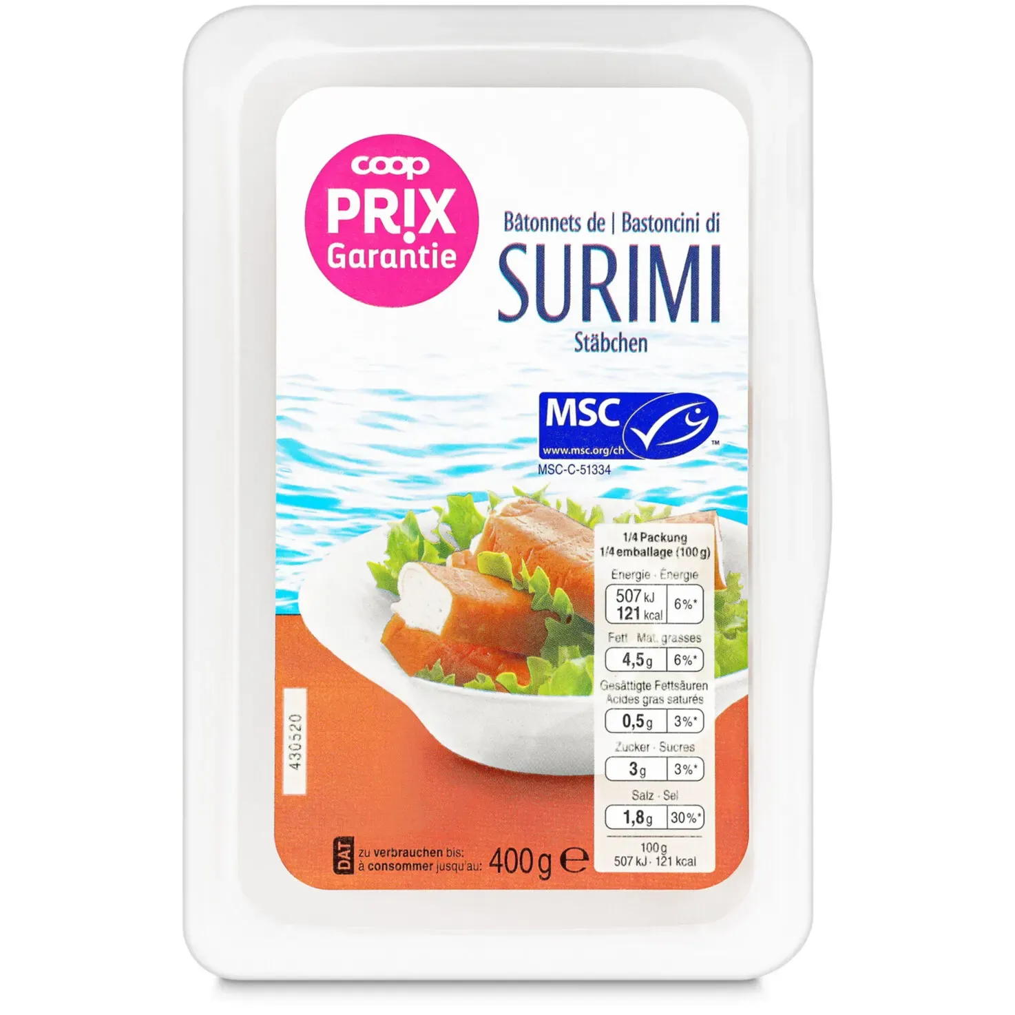 Bâtonnets de surimi  400g
