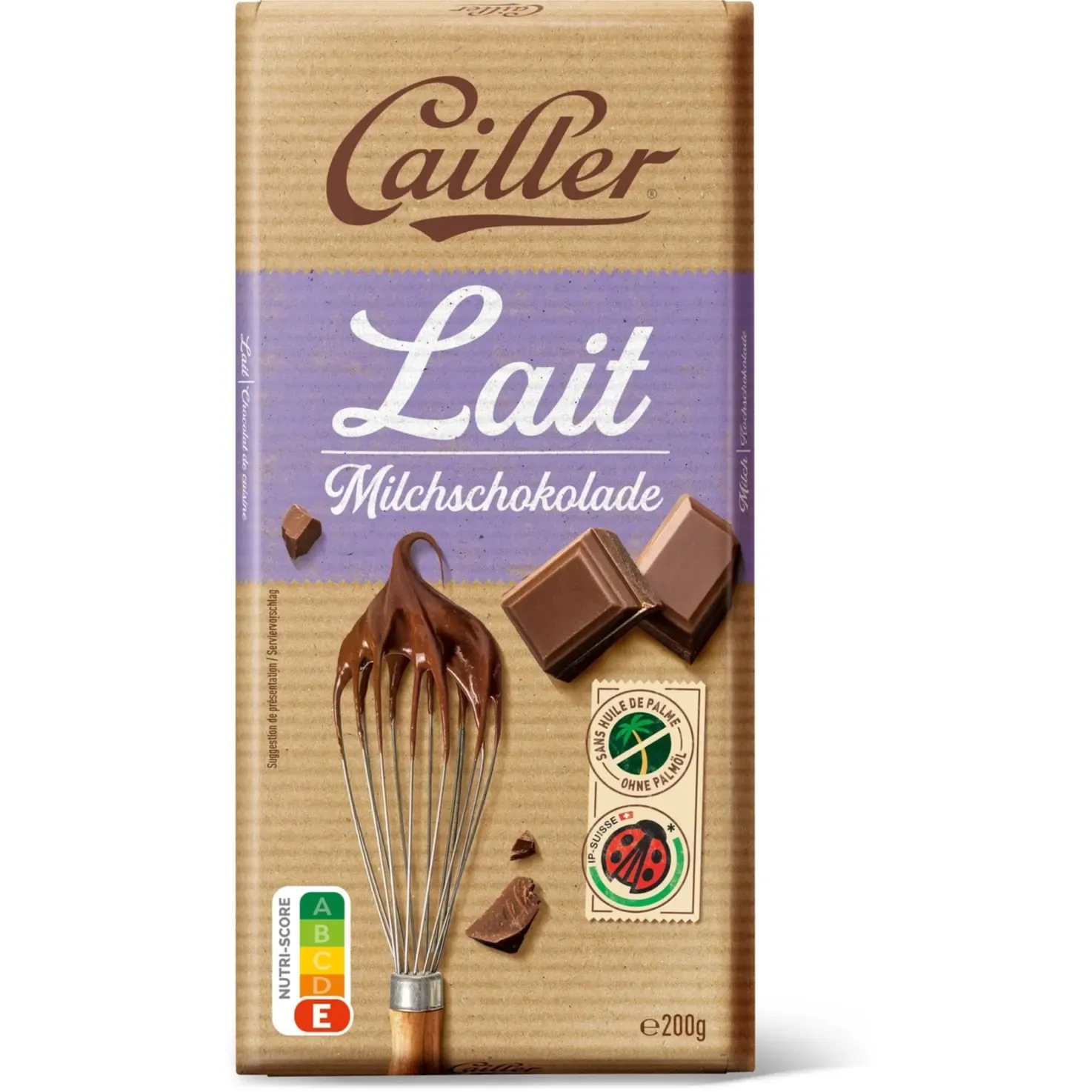 Cailler Tablette de chocolat au lait de cuisine 200g