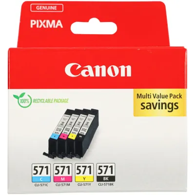 Cartouches d&#39;encre Canon multipack BKCMY CLI-571PA