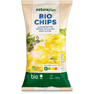Bio Chips aux herbes des alpes 140g