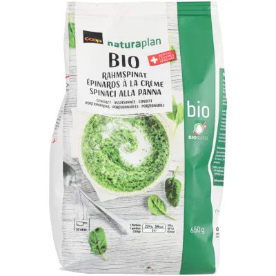 Bio Épinards à la crème surgelés 650g