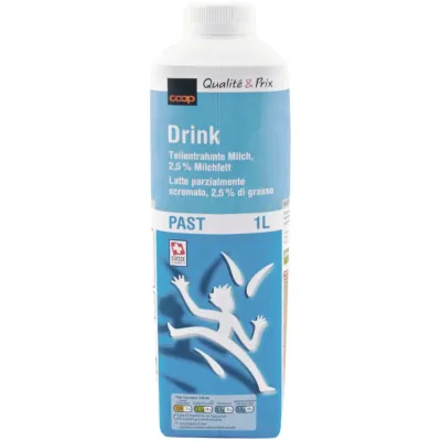 Lait partiellement écrémé pasteurisé 2.5% gras