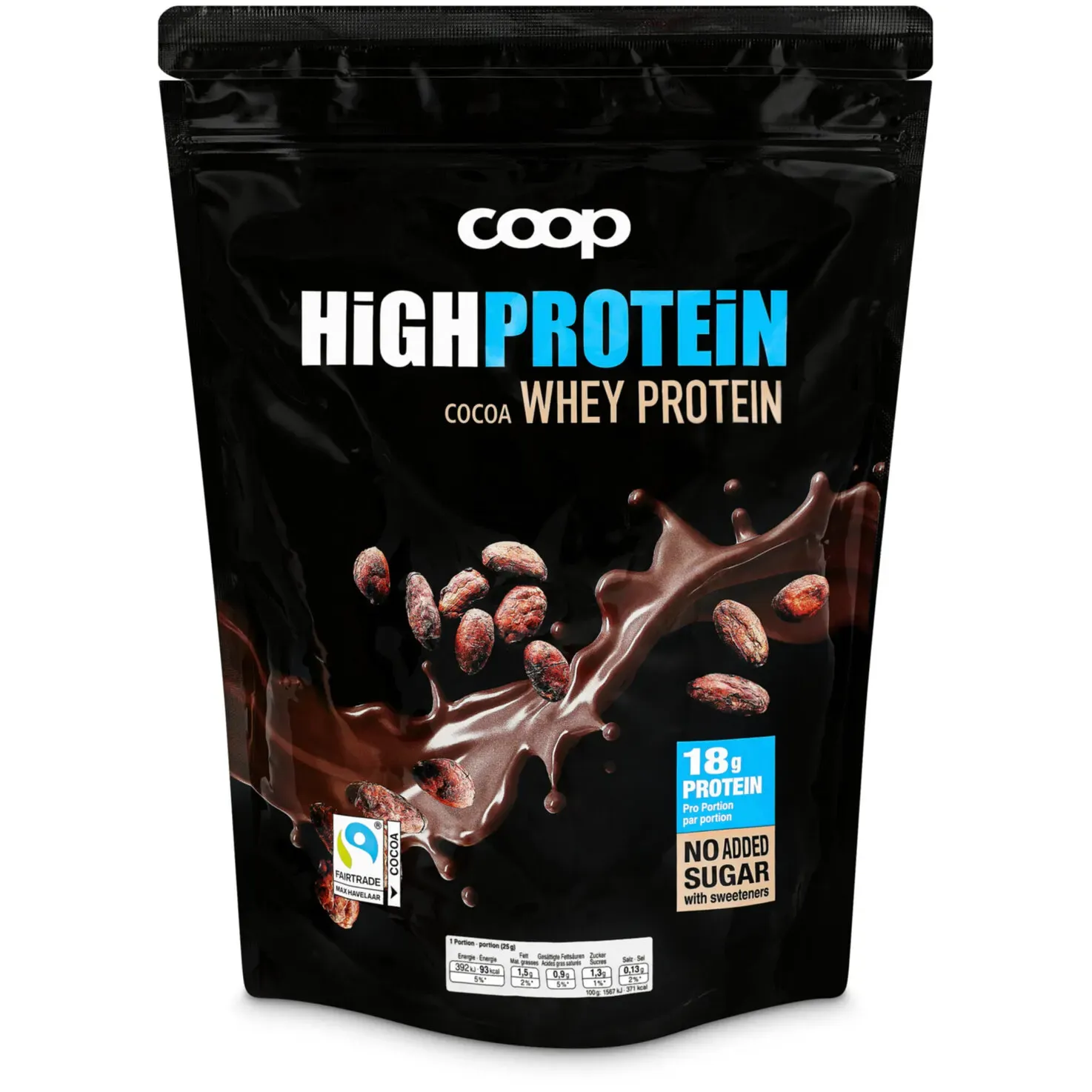 Poudre protéinée Whey High Protein Fairtrade Cacao 700g
