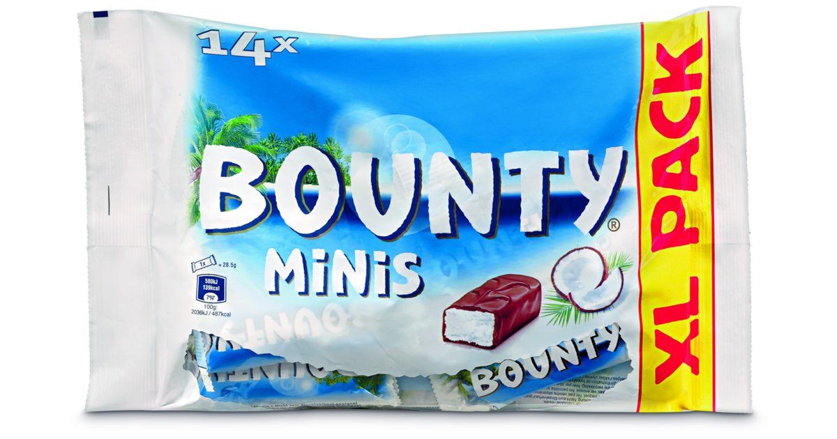 Mini barres de chocolat Bounty avec noix de coco 443g