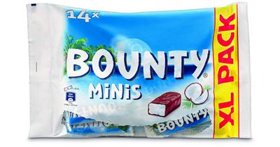 Mini barres de chocolat Bounty avec noix de coco 443g