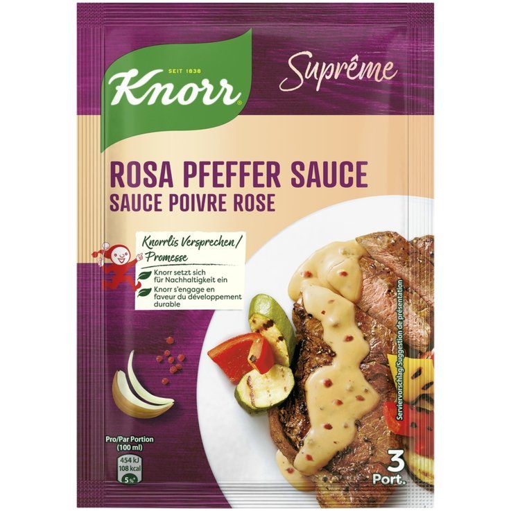 Knorr Préparation pour sauce Suprême de poivre rouge