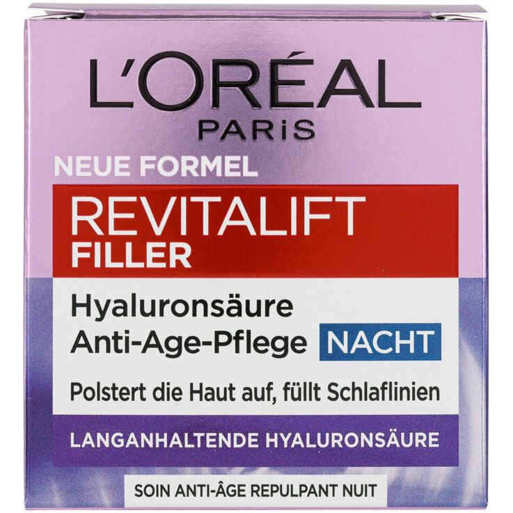 L&#39;Oréal Paris RevitaLift Filler [+acide hyaluronique] Soin repulpant nuit, 50ml