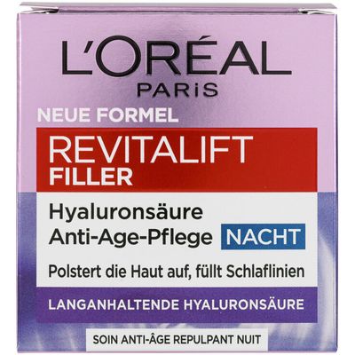 L&#39;Oréal Paris RevitaLift Filler [+acide hyaluronique] Soin repulpant nuit, 50ml