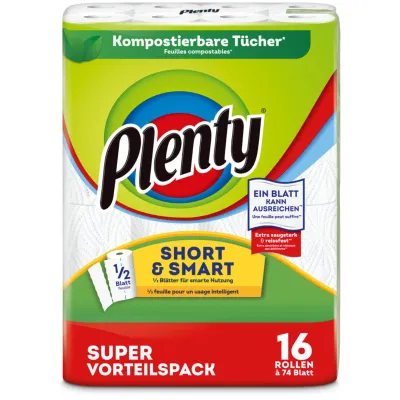 Essuie-tout Short&amp;Smart Plenty 16x74 feuilles