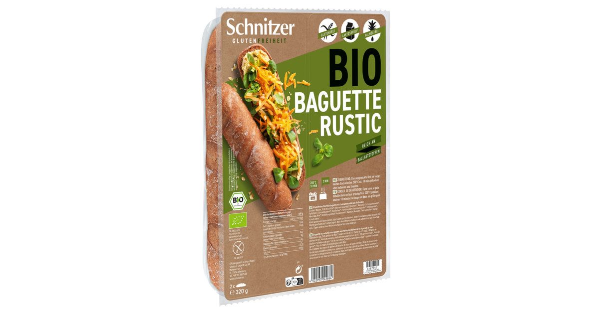 Schnitzer Baguette Rustic bio sans gluten 320g