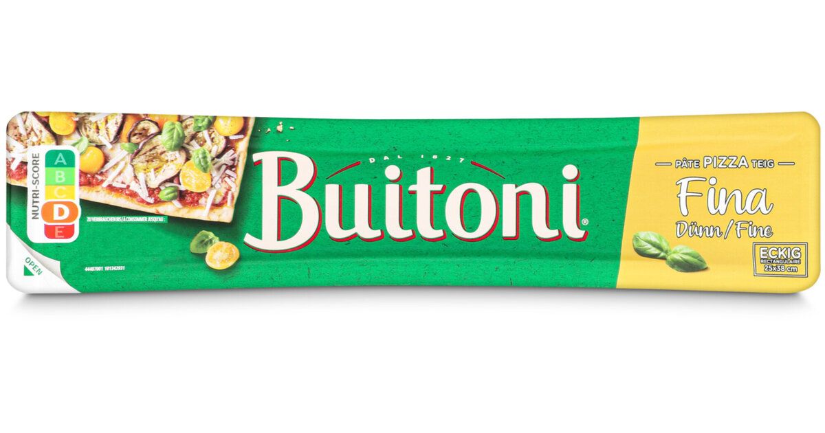 Pâte à pizza Buitoni fine rectangulaire abaissée 25x38cm 1x350g