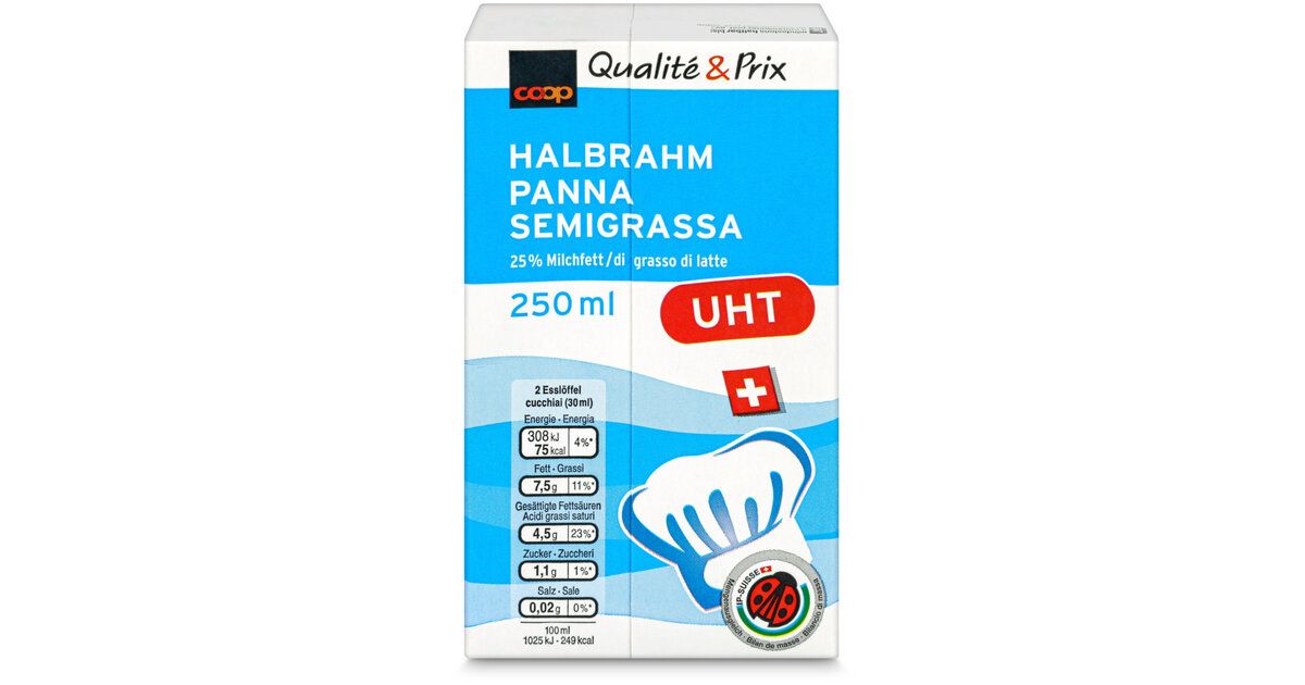 Demi-Crème UHT 1X1L 250ml