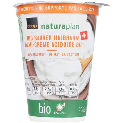 Bio Demi-crème acidulée 15% 200g