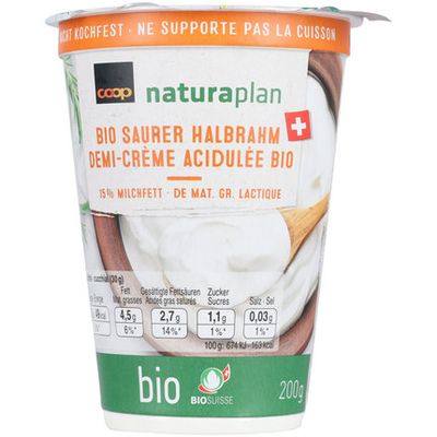 Bio Demi-crème acidulée 15% 200g