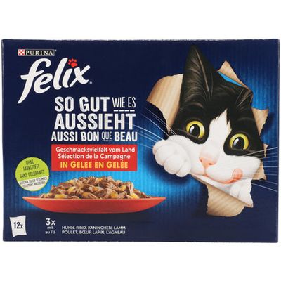Aliment pour chats en gelée Felix Aussi bon que beau Viande