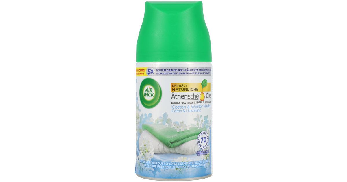 Air Wick Désodorisant Freshmatic Max coton &amp; lilas recharge (250ml)