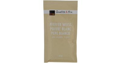 Grains entiers de poivre blanc 35g
