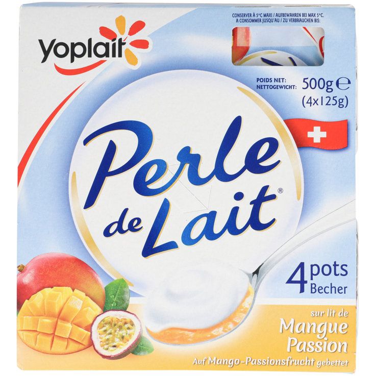 Yoplait Yogourts Perle de lait nature 4x125g