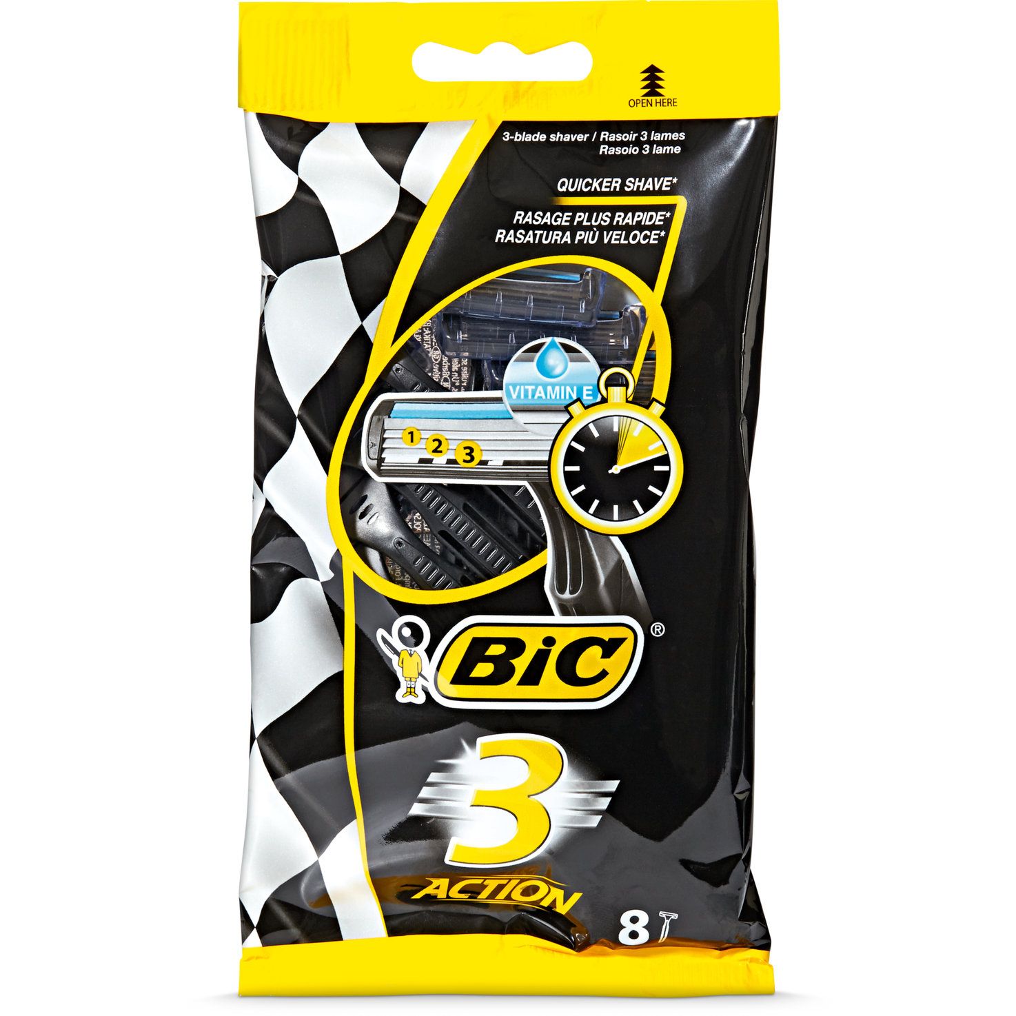 Bic Lames de rasoir Action 3 8 pièces