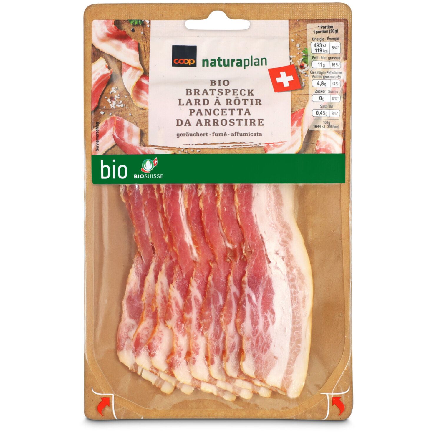Bio Bacon environ 110g
