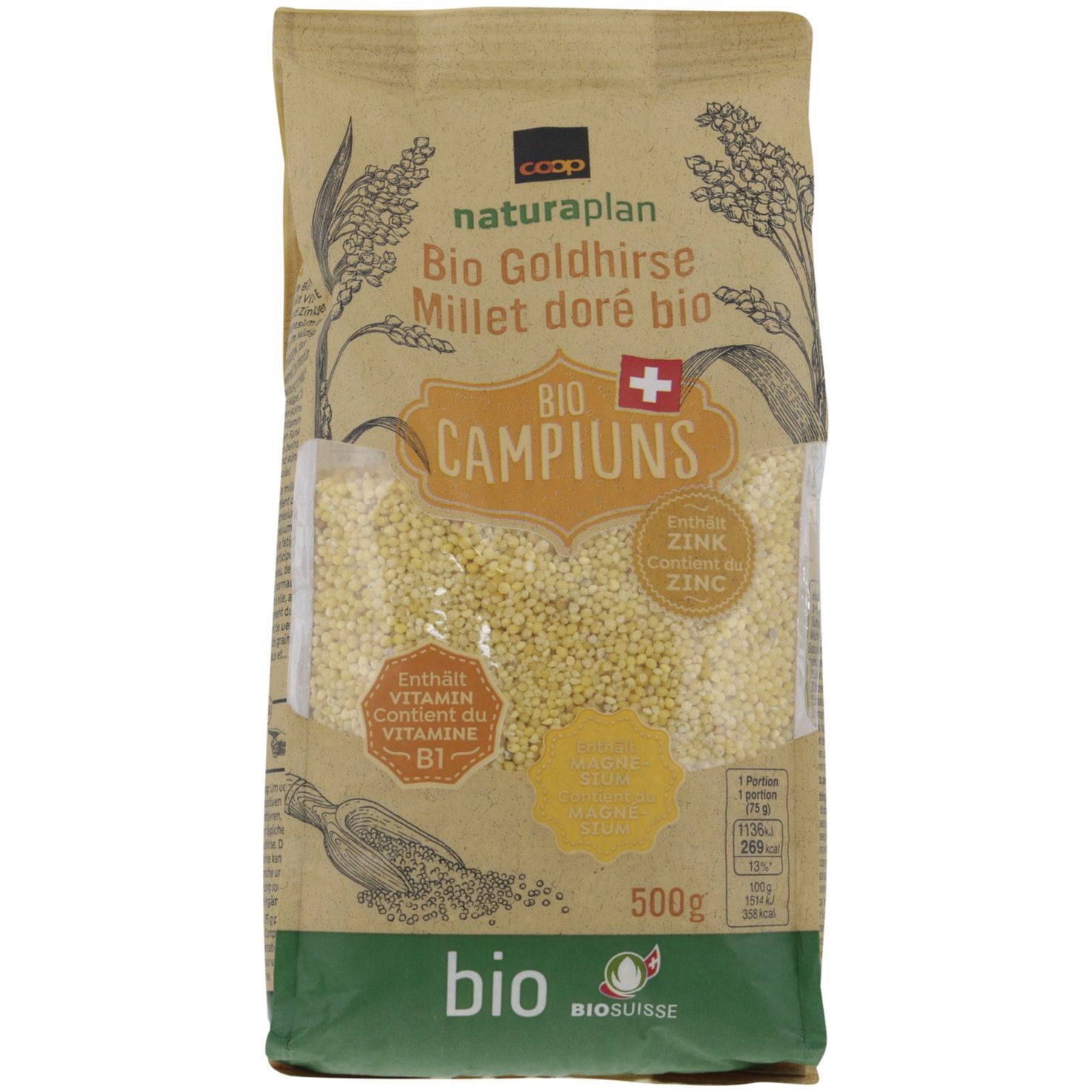 Bio Campiuns Millet doré suisse 500g