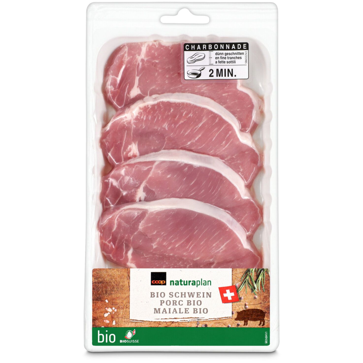 Bio Charbonnade de porc 4 pièces env. 200g