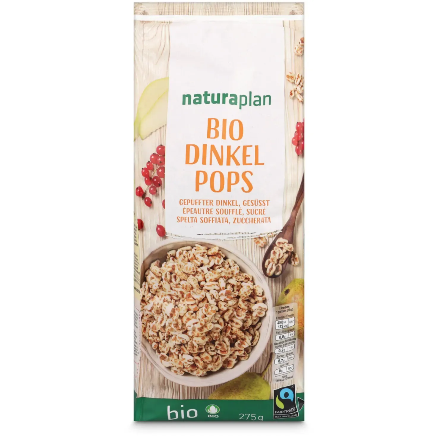 Bio Fairtrade Pops d&#39;épeautre 275g