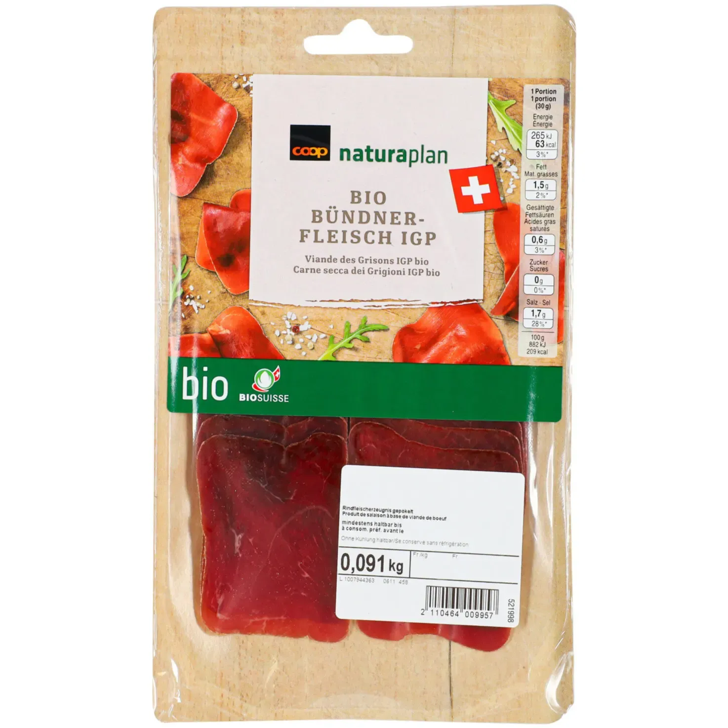 Bio Viande des Grisons env. 90g