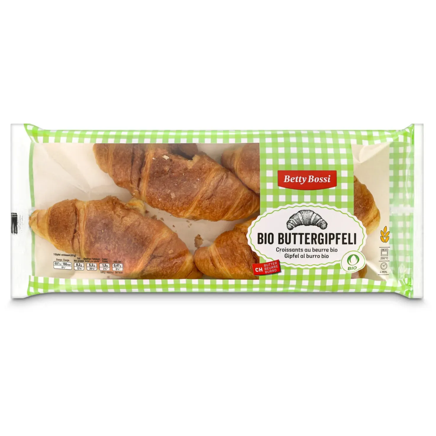 Bio croissants beurre prec Rustico 1x172g