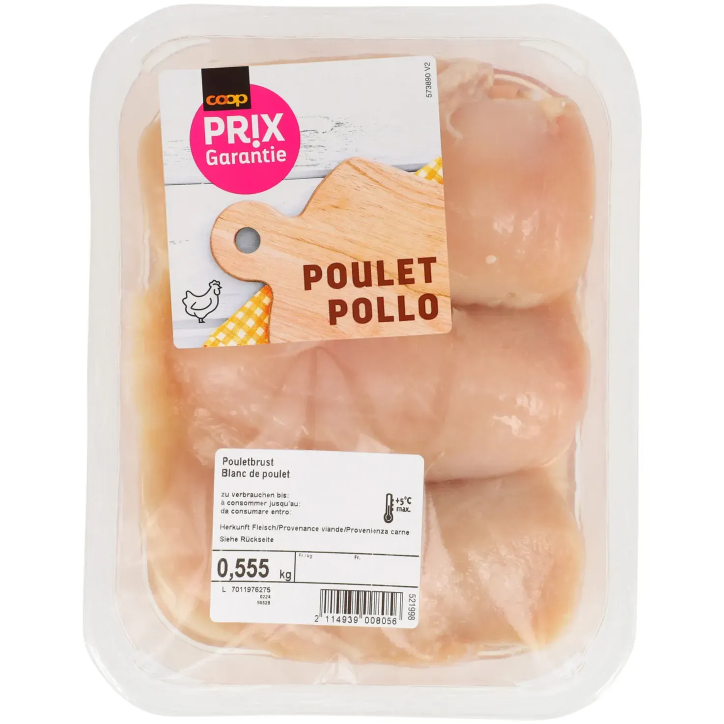Blancs de poulet  env. 500g